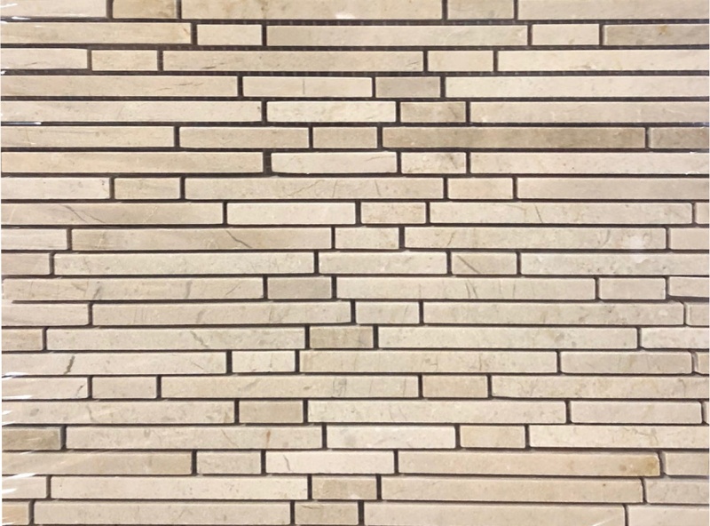 Crema Marfil Marble Mosaic - Bamboo Sticks