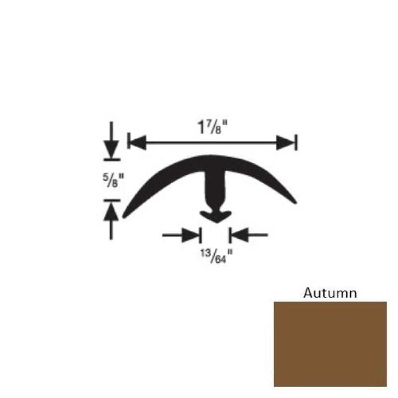 Flextones Autumn Vinyl 164 Snap Down Super Edge - 1 7/8" X 12 Ft - Thermoplastic