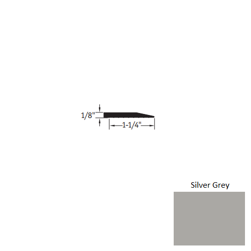 Johnsonite Silver Grey Vinyl Reducer Trim