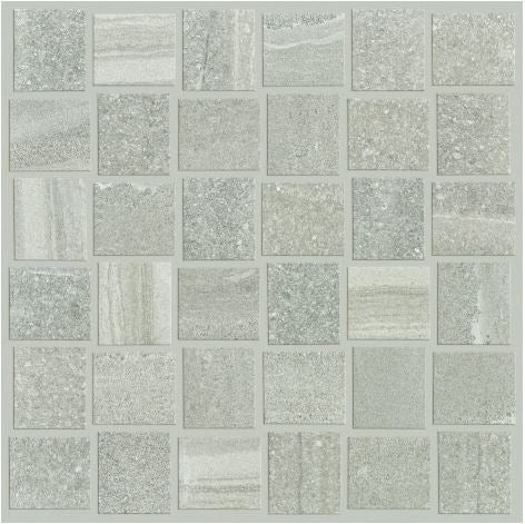 Basis Earth Porcelain Mosaic - Basket Weave - Smooth