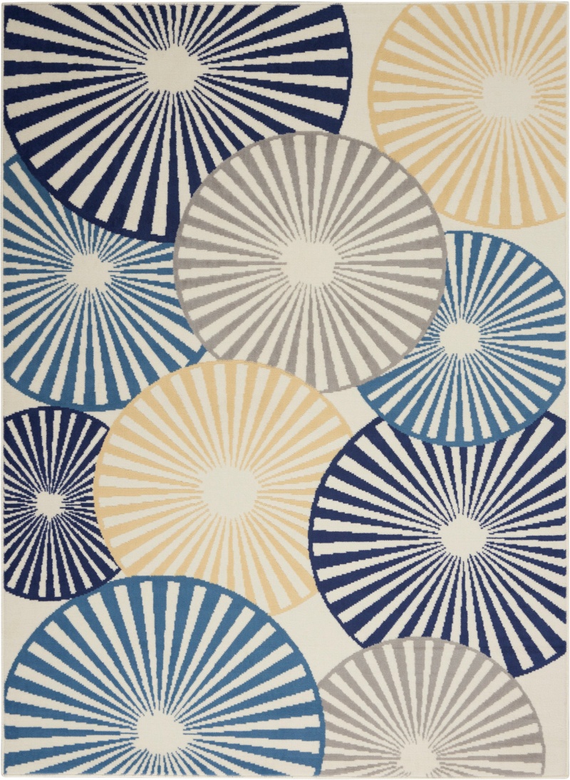 Grafix White Contemporary Area Rug