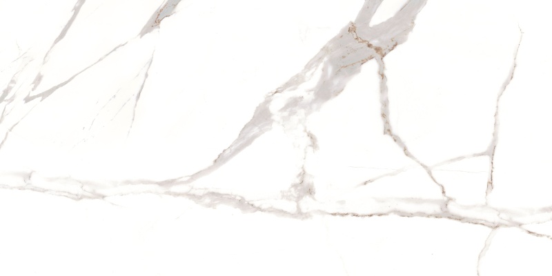 Calacatta Oro White Porcelain Tile - Polished - 32" X 32"