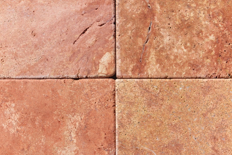 Rojo Travertine Tile - Tumbled