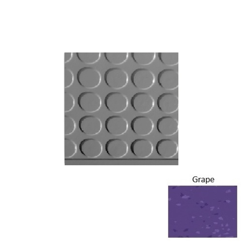 Symmetry 97 Grape Vantage Raised Circular 15" Depth Rubber (Sq) Stair Tread - Textured