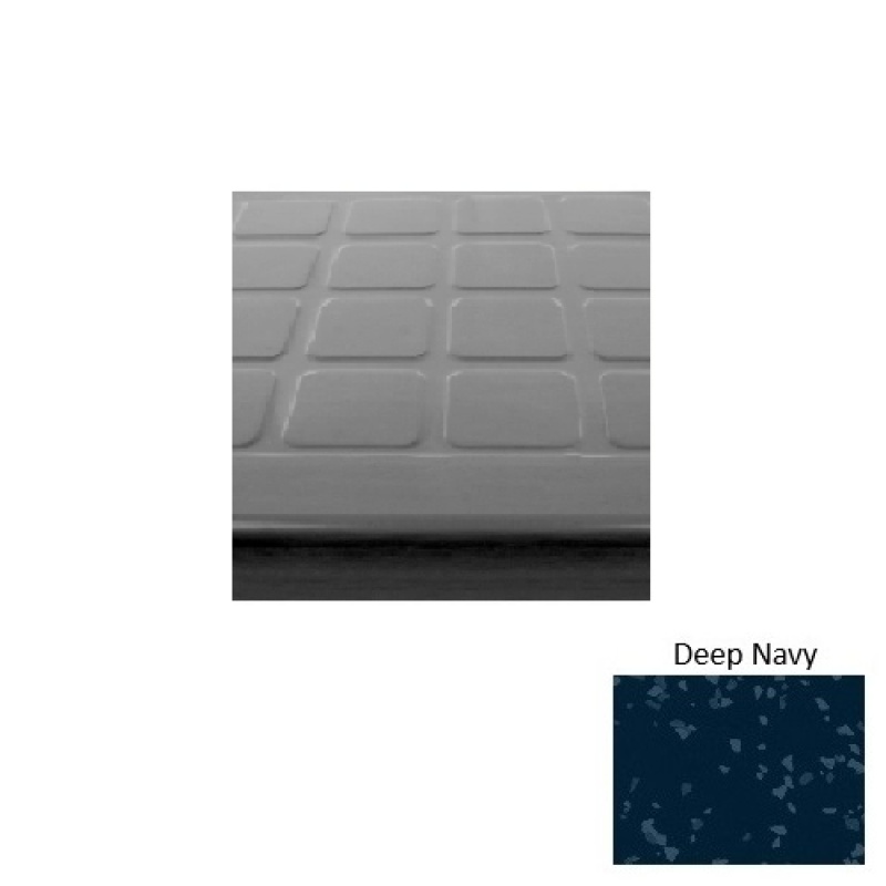Symmetry 94 Deep Navy Raised Square Rubber (Sq) Stair Tread - Textured