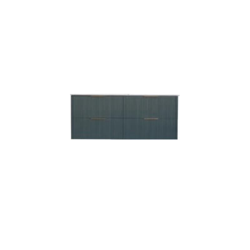 Sorrento Forest Green Double Sink Wall-Mount Vanity