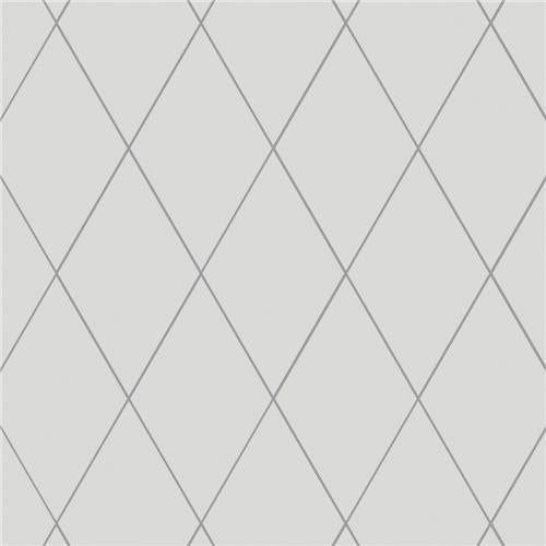 Rhombus White Porcelain Tile - Glazed - 5 1/2" X 9 1/2"