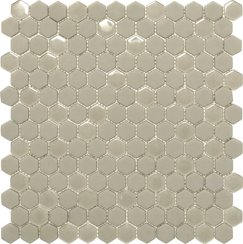 Verre Crepe Forme Glass Mosaic - 0.9" X 0.9" Hexagon - Glossy & Matte