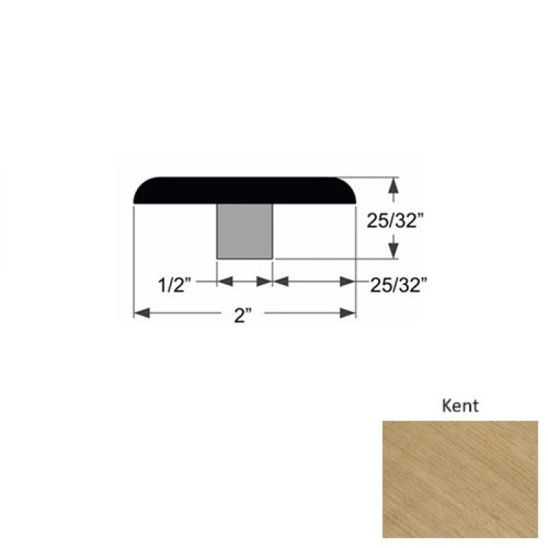 Dover Kent Hardwood Moulding / Trim - 2" X 96" Flat T Molding - Urethane