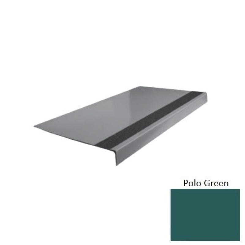 Flextones Polo Green Type 170 Distinct Designs Rubber - 12 1/4" X 72" Stair Tread - Smooth