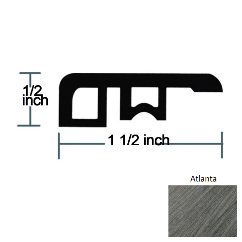 Metropolitan Atlanta Luxury Vinyl Moulding / Trim - 94.5" End Cap - Embossed