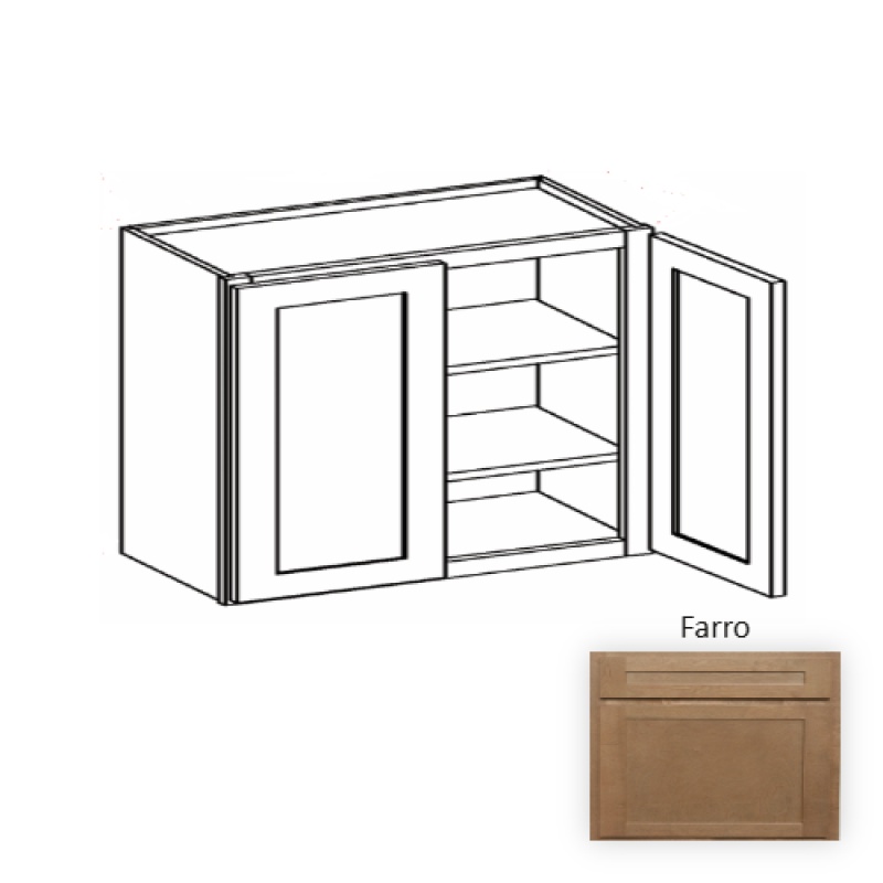 Farro Wood Kitchen Wall Cabinet, 24" x 30" x 12"