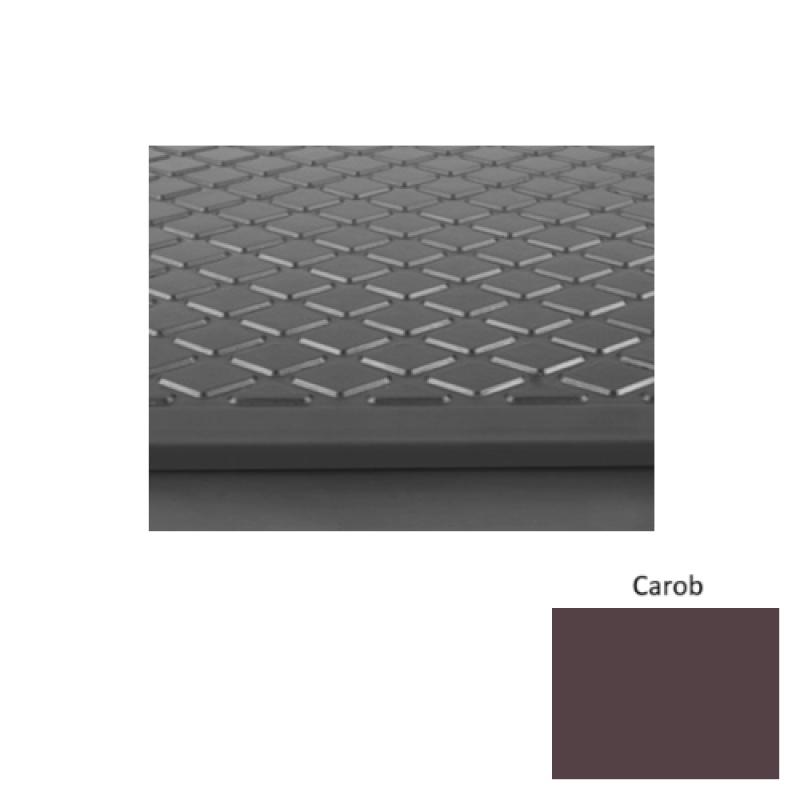 Solid 30 Carob Diamond Rubber (Sq) Stair Tread - Textured