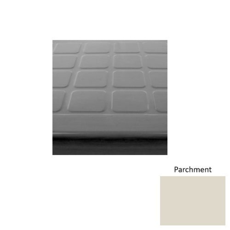 Solid 94 Parchment Raised Square Rubber (Sq) With Safety Yellow Abrasive Strip Stair Tread - Textured