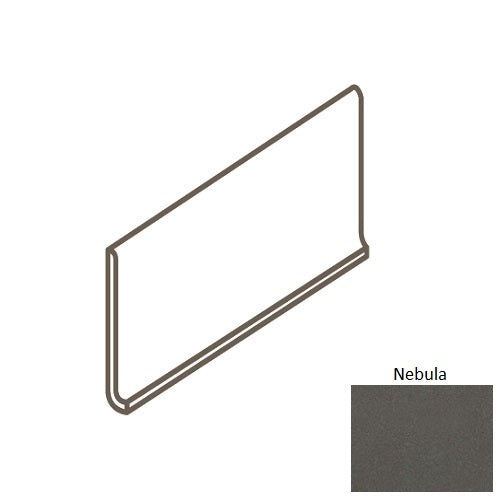 Astronomy Nebula Porcelain Floor & Wall Trim - 6" X 12" Cove Base - Matte
