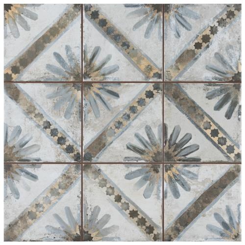 Harmonia Kings Marrakech Blue Ceramic Tile - Matte - 13" X 13"