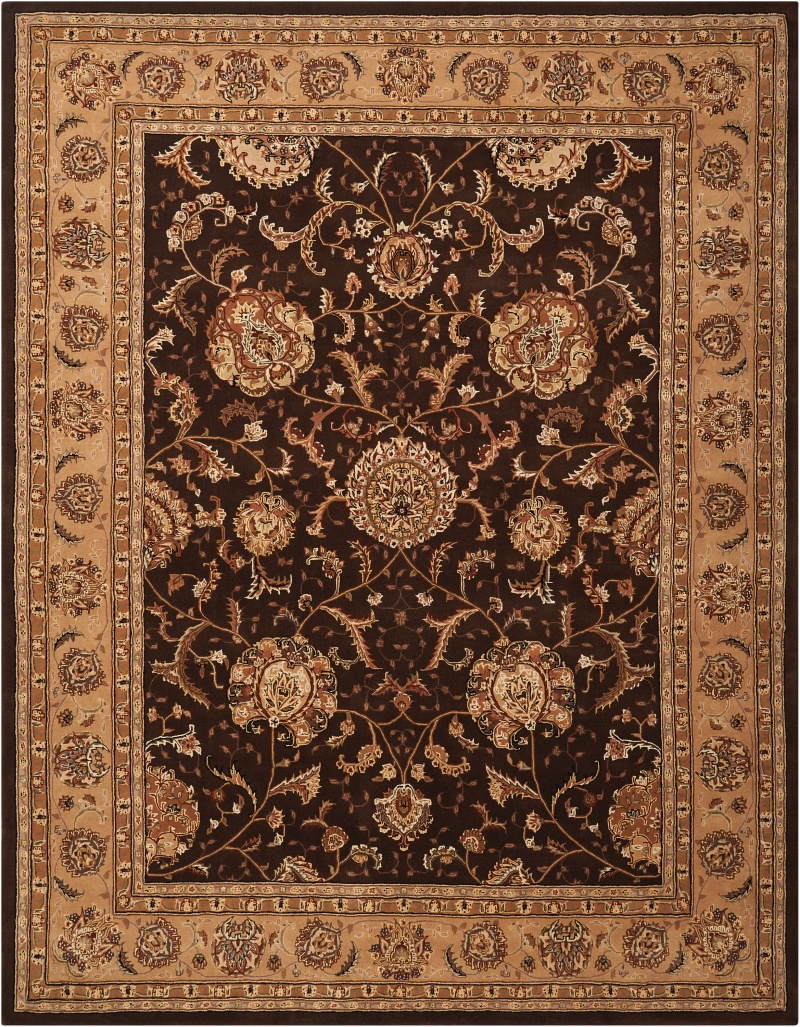Nourison 2000 Brown Wool Blend Traditional Area Rug