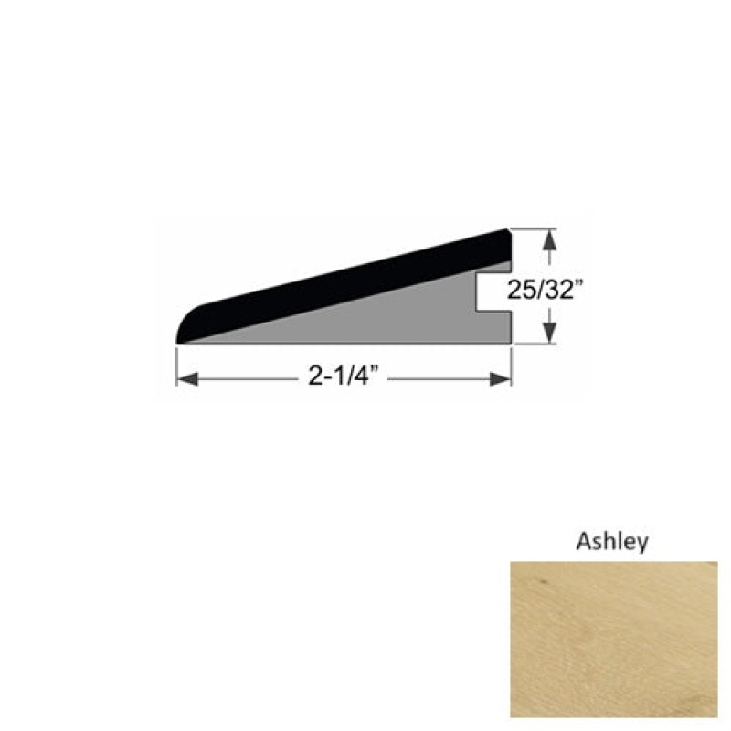 Dover Ashley Hardwood Moulding / Trim - 2 1/4" X 96" Ramp Reducer - Urethane