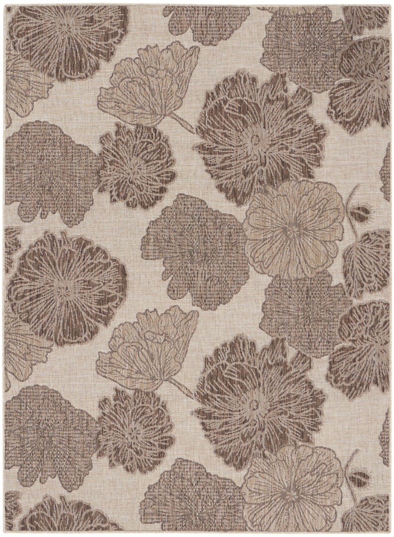 Garden Oasis Natural Goa04 Polypropylene Tropical Area Rug