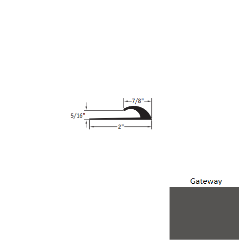 Johnsonite Gateway Vinyl Moulding / Trim - 7/8" X 12 Ft (144") X 5/16" Edge Guard - Edge Guard