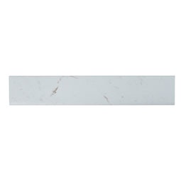 Essentials White Vena Ceramic Bullnose - 3" X 18" - Matte