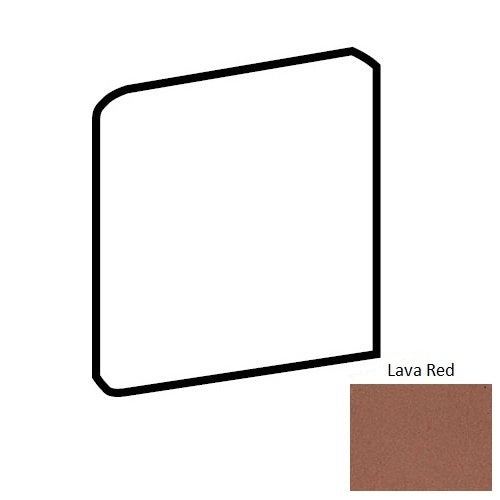 Quarry Naturals Lava Red Quarry Floor & Wall Trim - 6" X 6" Bullnose Outcorner - Matte