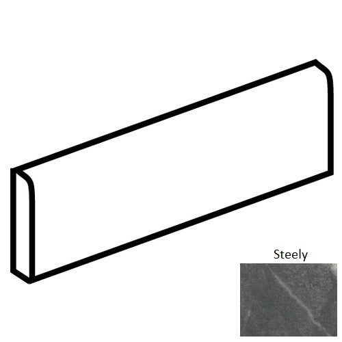 Foyer Steely Porcelain Floor & Wall Trim