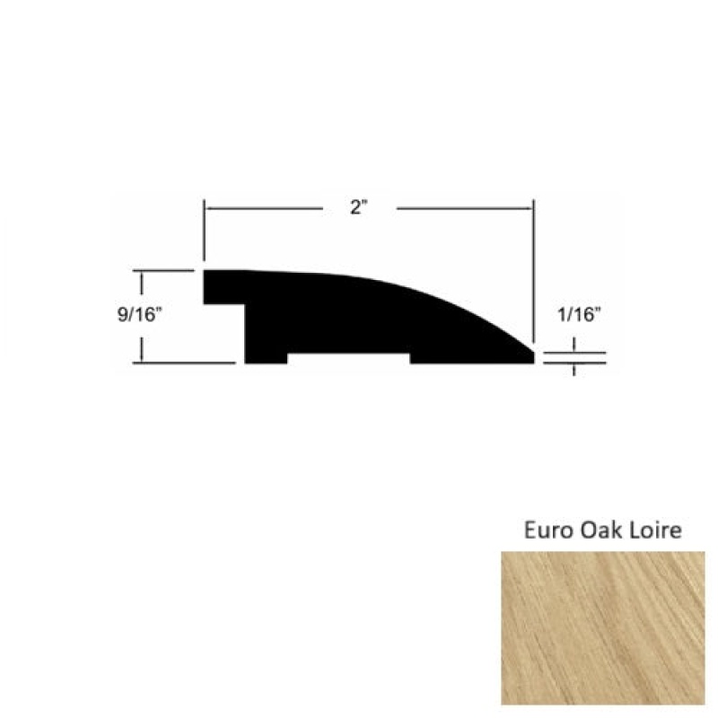 Europa Euro Oak Loire Hardwood Moulding / Trim - 2" X 78" Reducer - Urethane