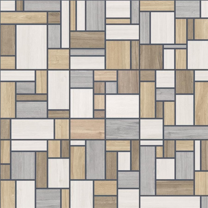 Llama Mondrian Porcelain Tile - Mixed - 25 5/8" X 25 5/8"