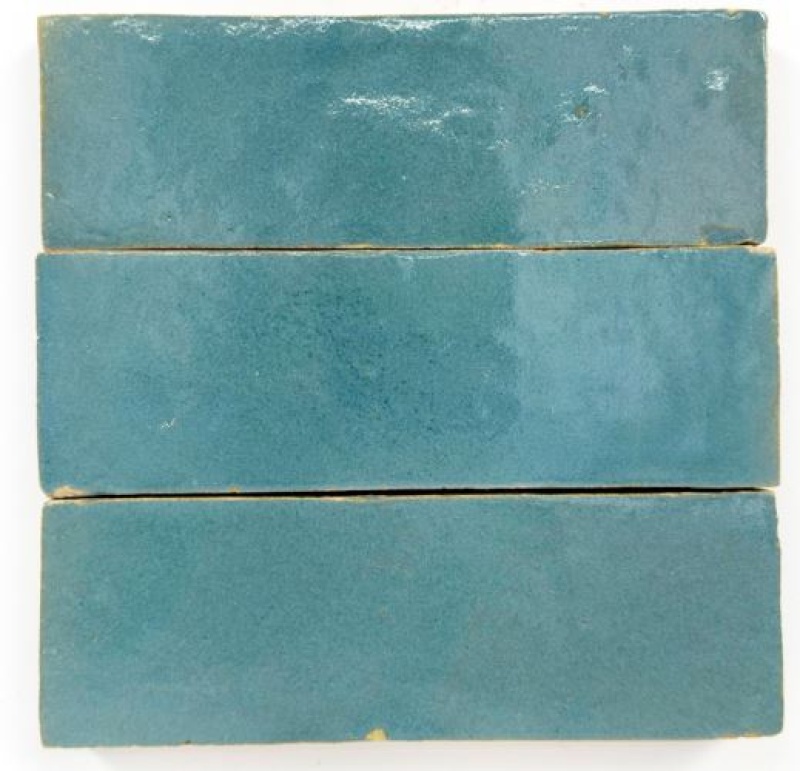 Zellige Classique Blue City Terracotta Tile - Glossy
