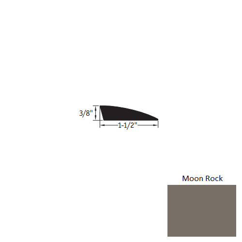 Johnsonite Moon Rock Vinyl Moulding / Trim - 3/8" X 12 Ft (144") Carpet Reducer - Carpet Reducer
