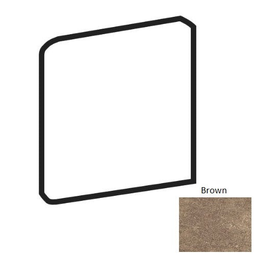 Affinity Brown Ceramic Floor & Wall Trim - 3" X 3" Bullnose Outcorner - Unpolished