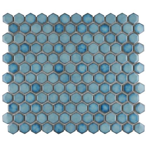 Hudson Marine Porcelain Mosaic - Hexagon - Glossy