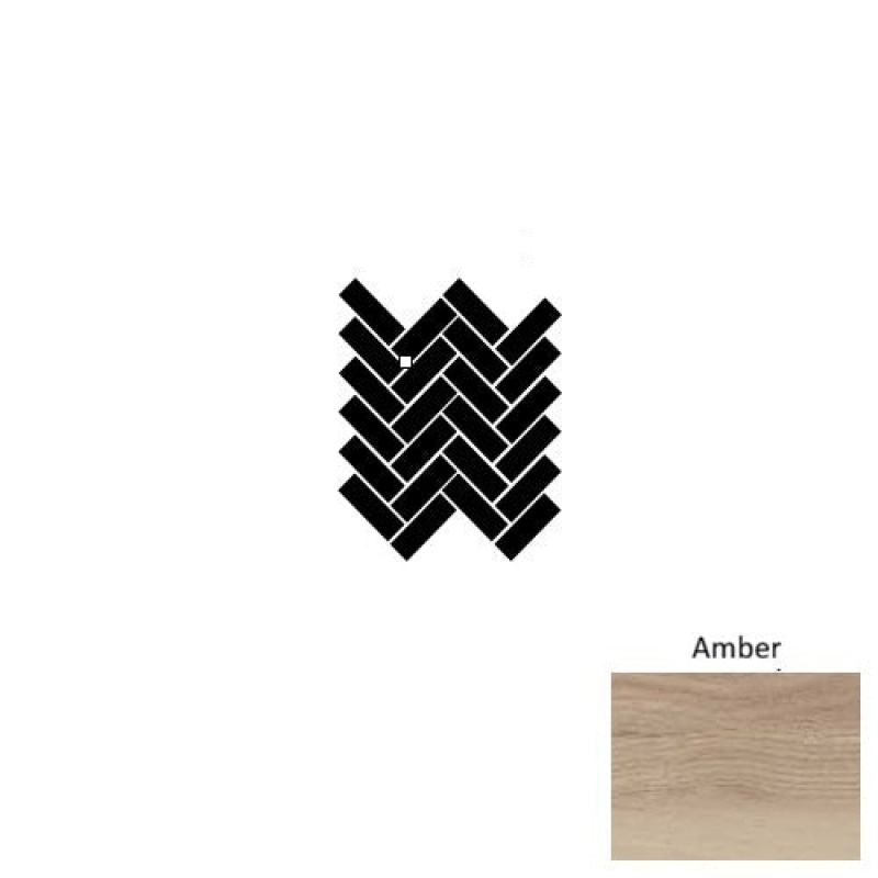 Eluvio Amber Porcelain Mosaic - Herringbone - Matte