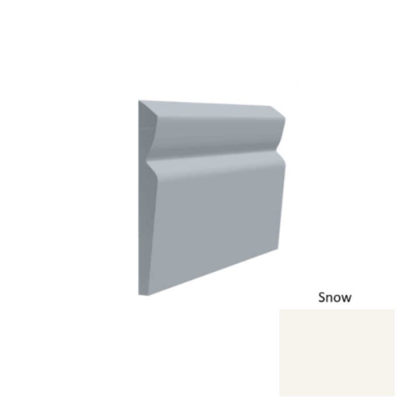 Contours #80 Divine Snow Rubber Profiled Wall Base - Satin - 4 1/2" X 8 Ft
