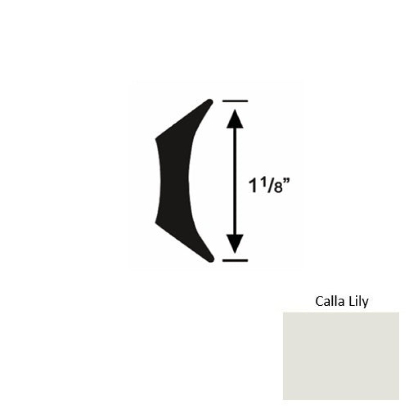 Solid 44 Calla Lily Rubber Fillet Strip