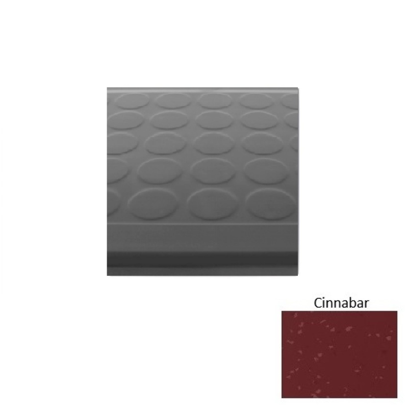 Symmetry 92 Cinnabar Low Profile Raised Circular Rubber (Sq) Stair Tread - Textured