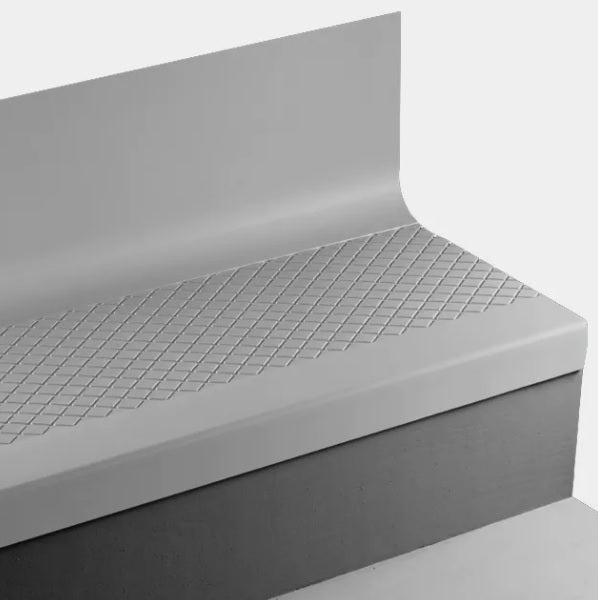 Johnsonite Platinum Diamond 19" x 60" Textured Rubber Stair Tread with Riser