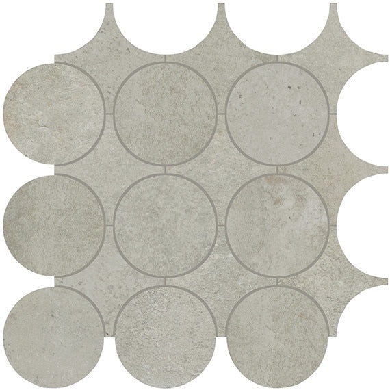 Rekindle Light Grey Porcelain Mosaic - Canvas Dot - Matte