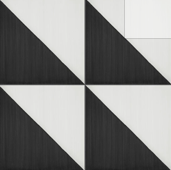 Scenario Nero Triangle Porcelain Tile - Matte - 8" X 8"