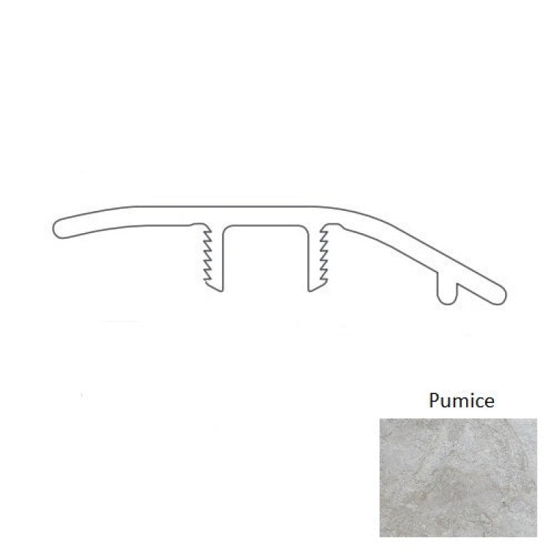 Adura Rigid Rectangle (Pr1) Century Pumice Luxury Vinyl Moulding / Trim - 94" Reducer - Embossed