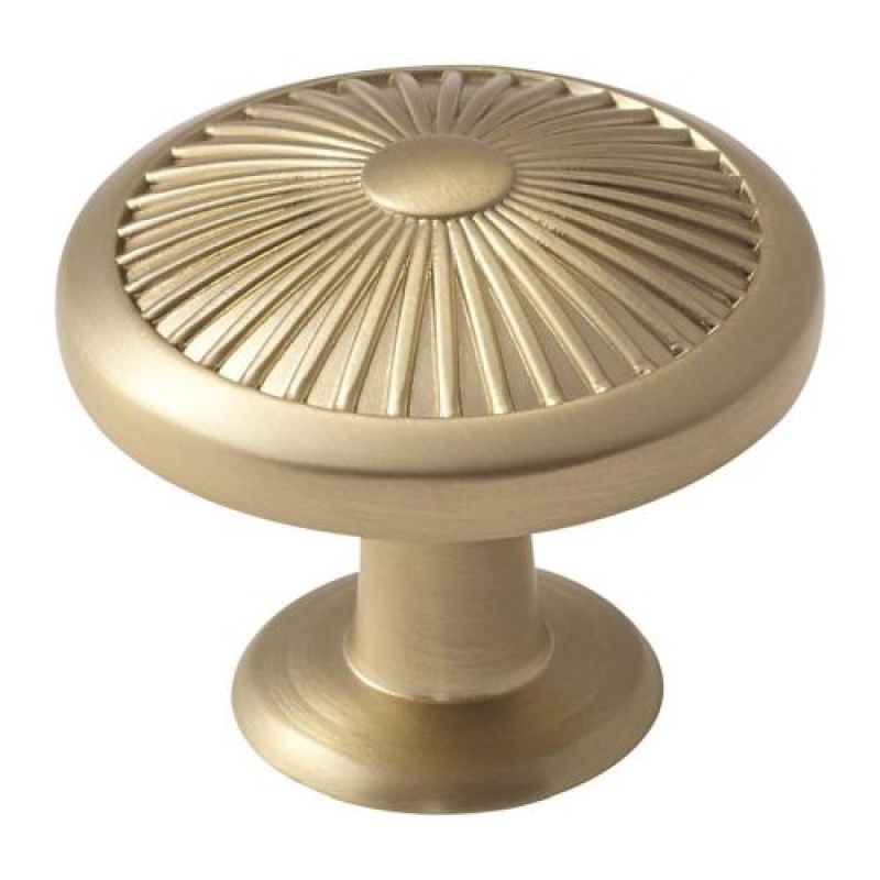 Crawford Zinc Cabinet Knob - Golden Champagne - 1 3/8" (35 Mm)