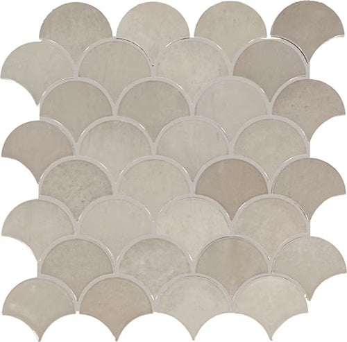 Miramo Sand Microban Ceramic Mosaic - 3" Fan - Glossy