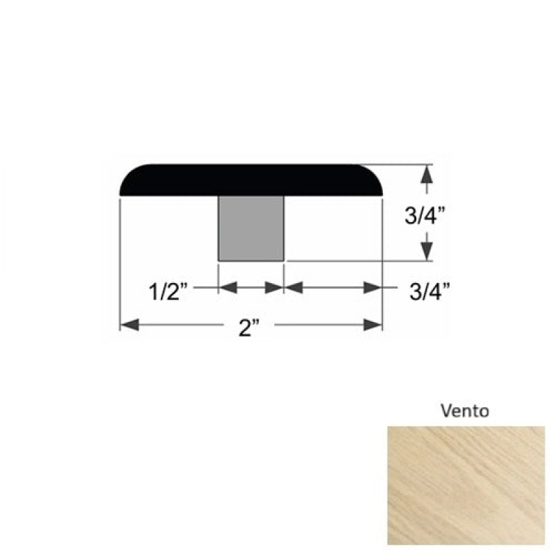 Premio Vento Hardwood Moulding / Trim - 2" X 86" Flat T Molding - Urethane