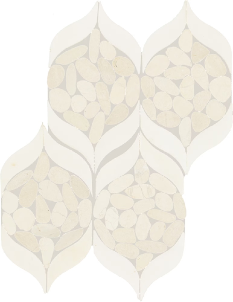 Pebble Oasis Icicle Pebble Mosaic - Petal - Tumbled