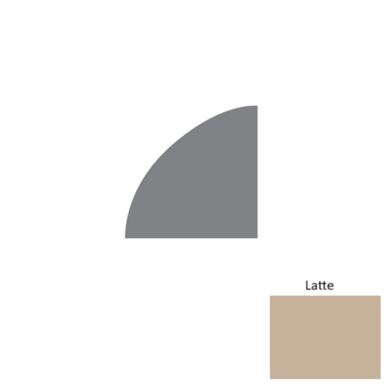 Contours Latte Rubber Quarter Round - Satin - 1/2" X 12 Ft