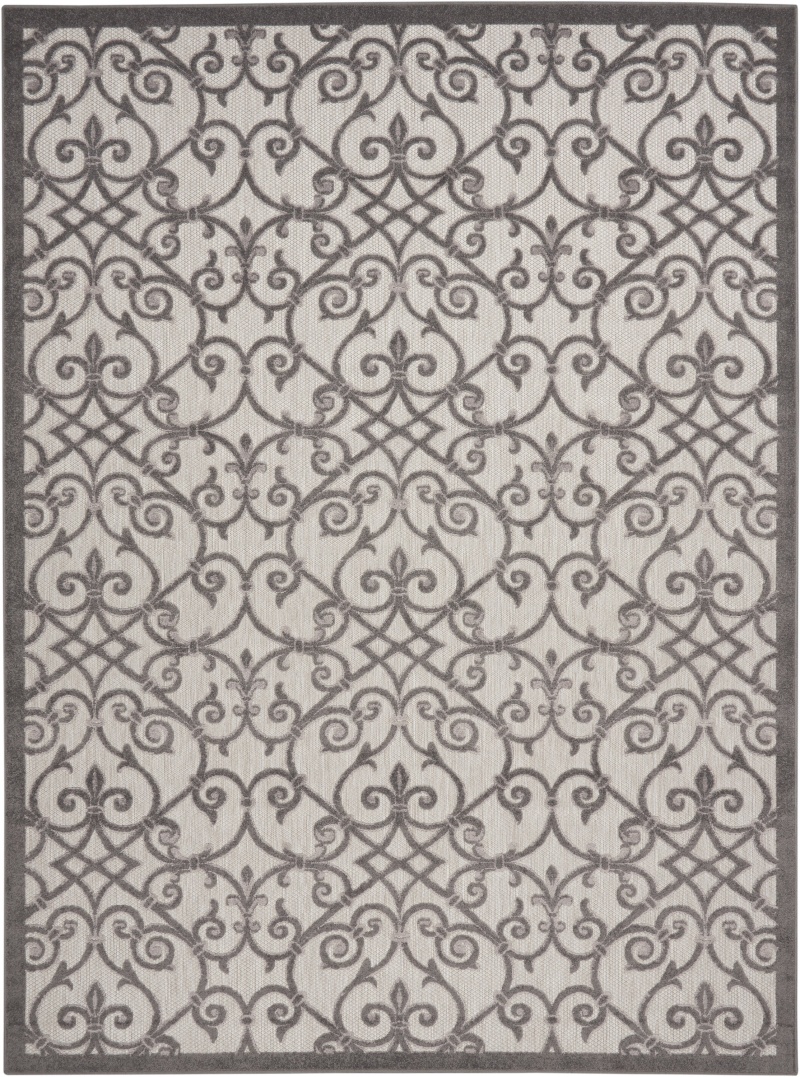 Aloha Alh21 Grey / Charcoal Polypropylene Area Rug