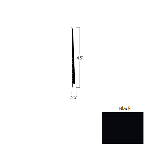 Johnsonite Black Rubber Tightlock Carpet Rubber Base