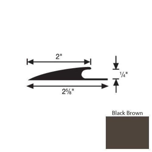 Flextones Black Brown Vinyl Carpet Edge Guard