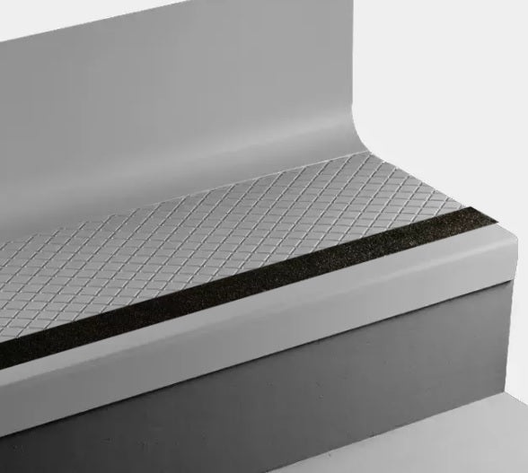 Johnsonite Mt Rainier Diamond Stair Tread with Riser